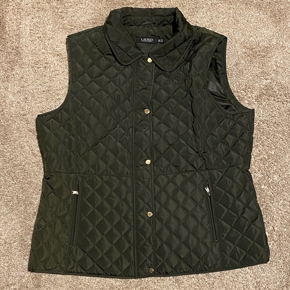 Lauren Ralph Lauren Women’s Quilted Dark Green Vest